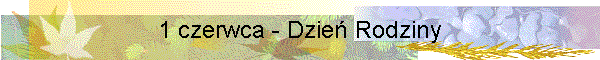 1 czerwca - Dzie Rodziny