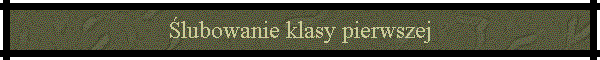 �lubowanie klasy pierwszej