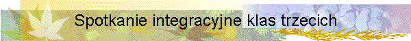 Spotkanie integracyjne klas trzecich